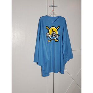 VKM HOCKEY SHIRT COLOR BLUE 3-4 SLEEVE POLYESTER  SIZE 3X.